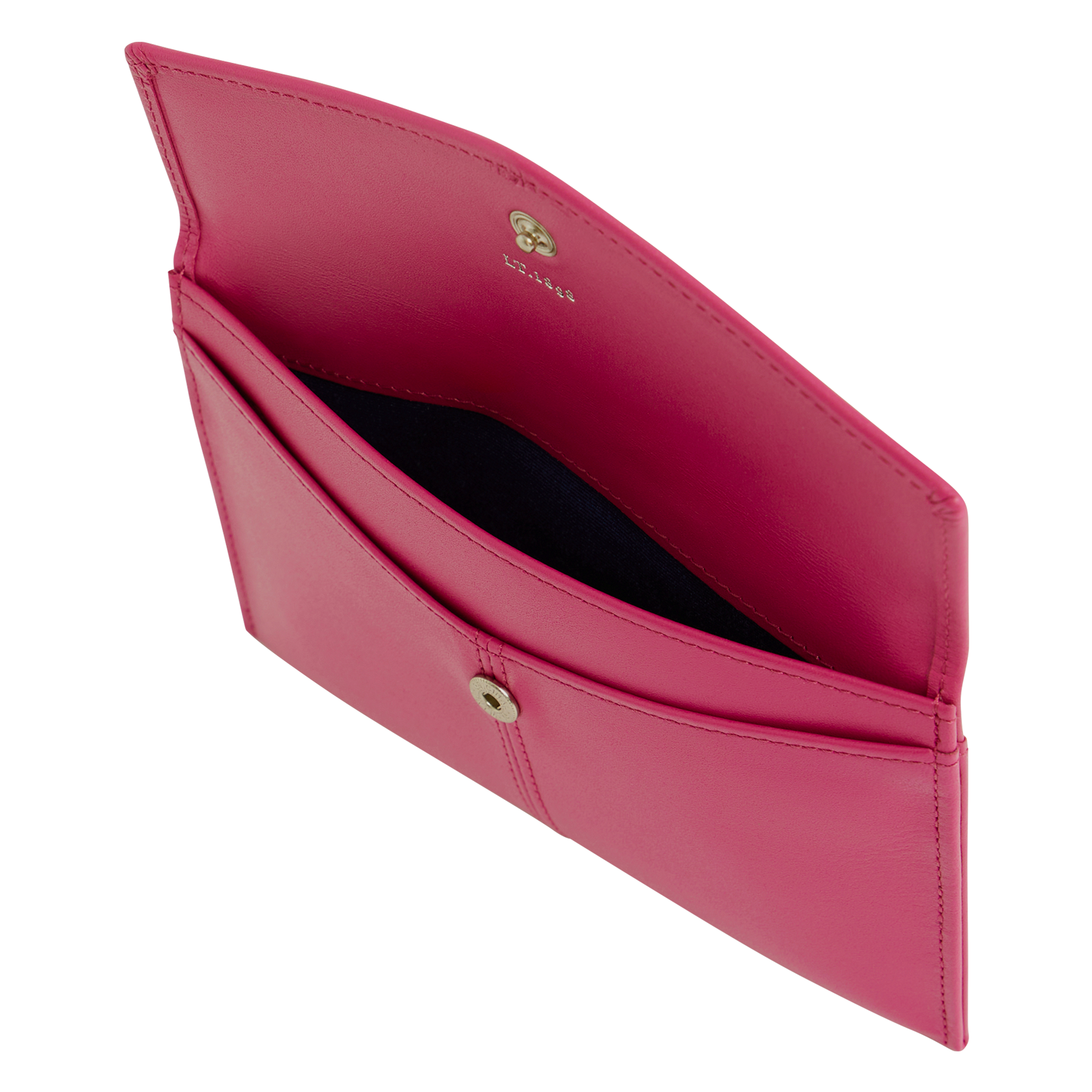 CHARLOTTE - Pochette enveloppe en cuir lisse| Rose