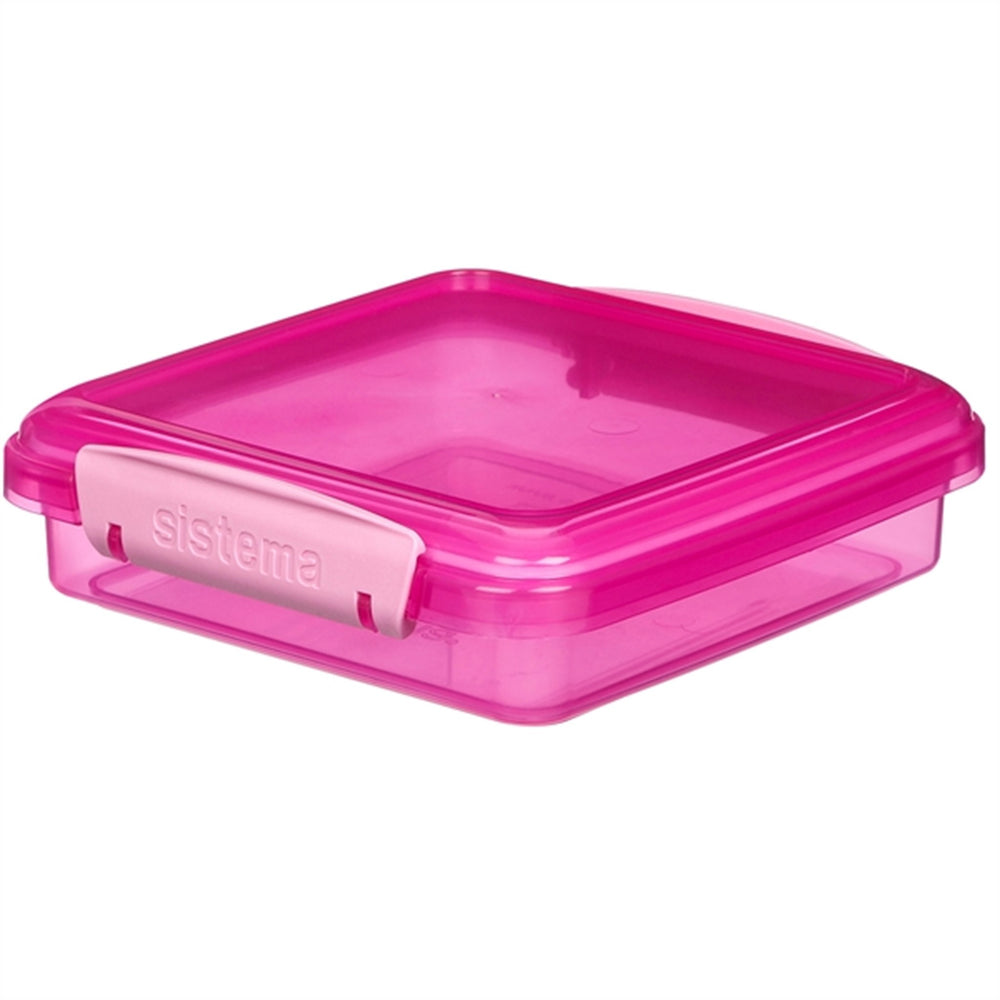 Køb Sistema Sandwich Box Madkasse 450 ml Pink