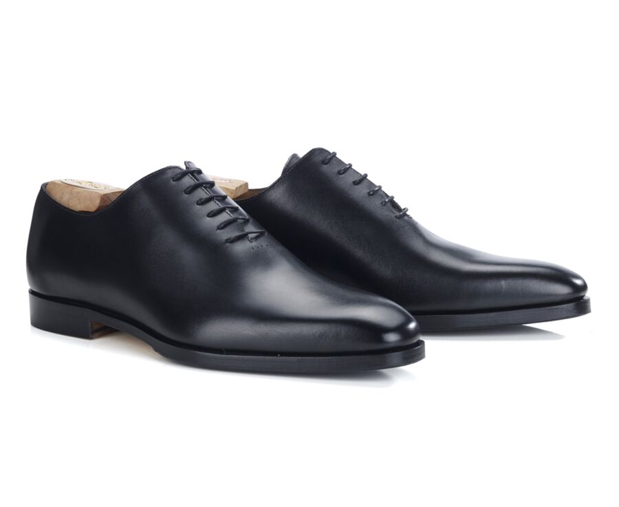 Richelieu homme Noir semelle cuir avec patin - BELLAGIO PATIN