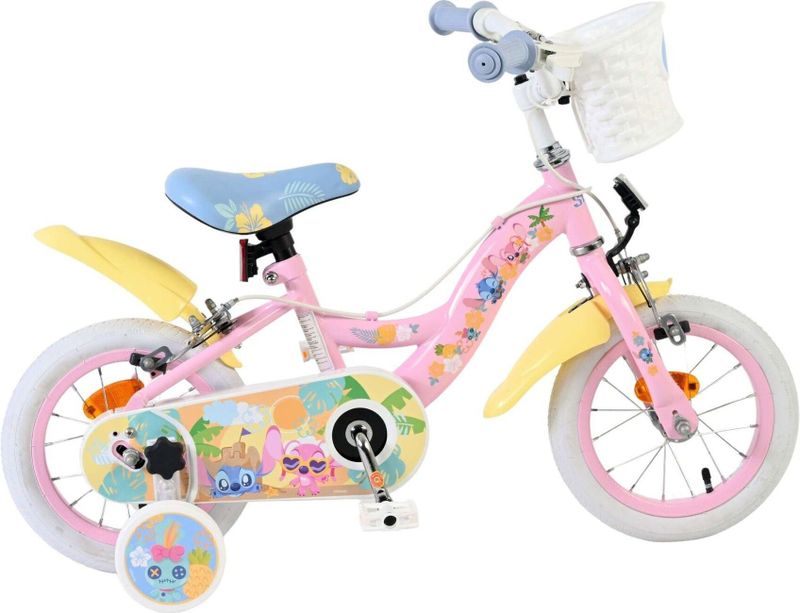 Disney - Stitch - Kinderfiets - Crèmekleurig - 12 inch - V-brakes
