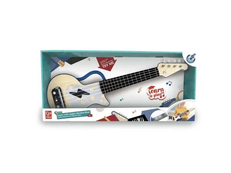 Hape Teach Yourself Electric Ukulele, Blue