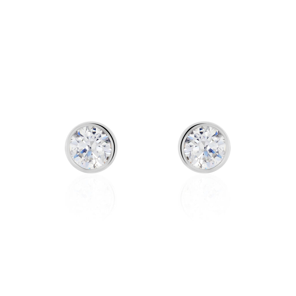 Boucles D'oreilles Pendantes Abha Argent Blanc Oxyde De Zirconium