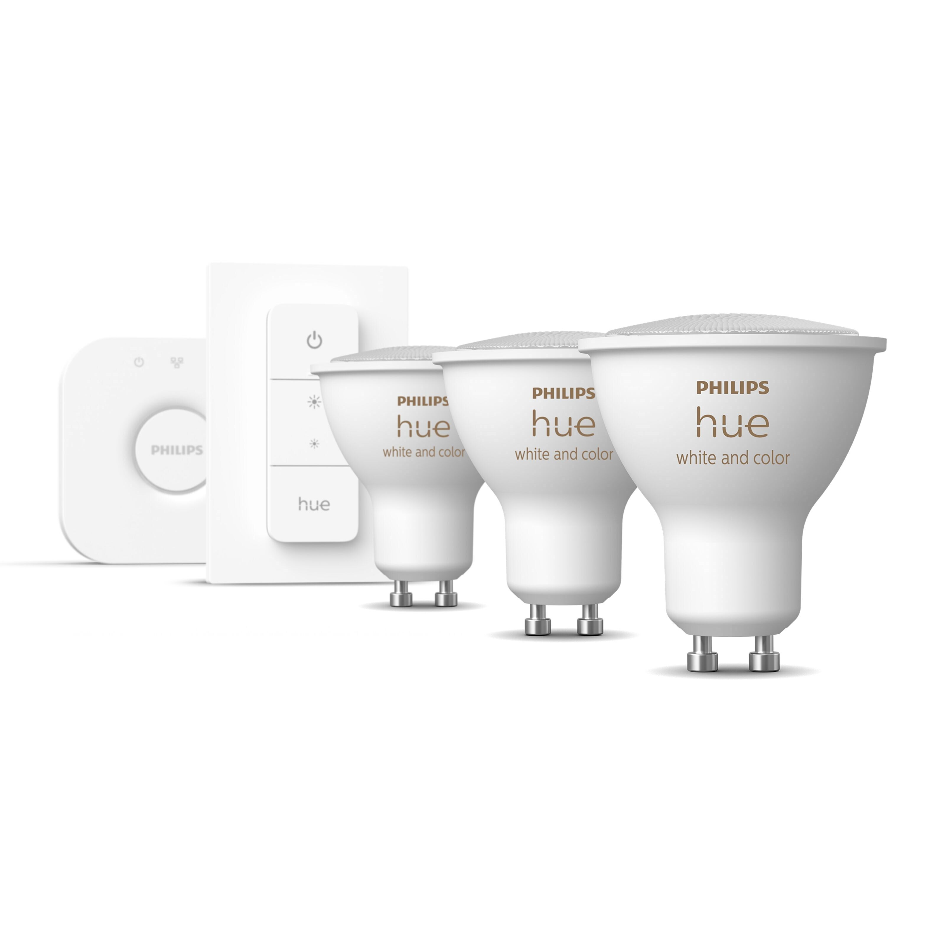 Philips Hue Color Ambiance GU10 Startpakke for Smarte LED-pærer 3-pk.
