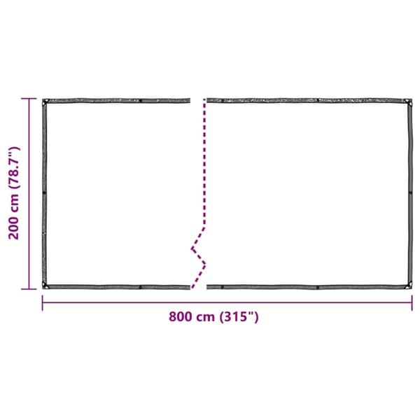 vidaXL Klar presenning med maljer 2x8 m polyetylen