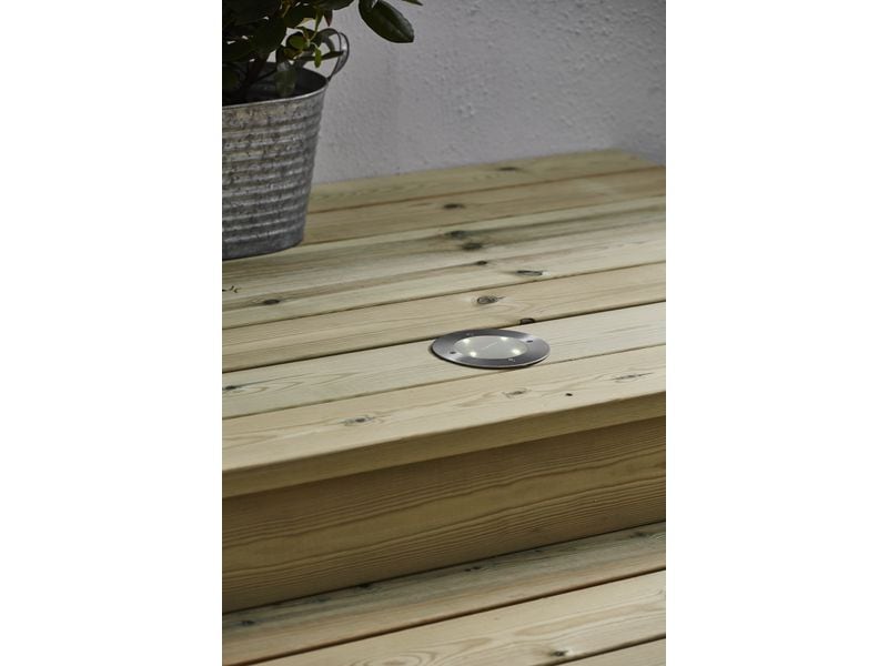 Star Trading Gartenlicht Scheinwerfer Decklight Silber, War Solargartendekoration