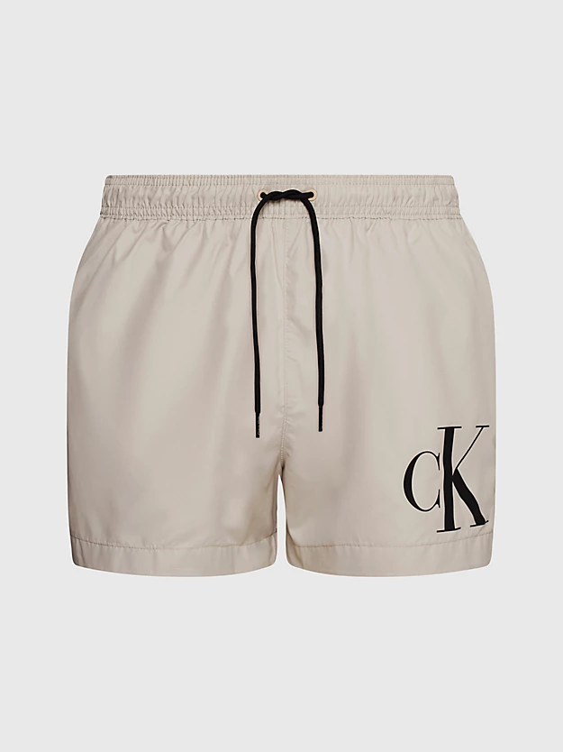 Calções de banho com cordão e monograma CK
