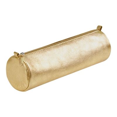 Clairefontaine - Trousse ronde - cuir - doré