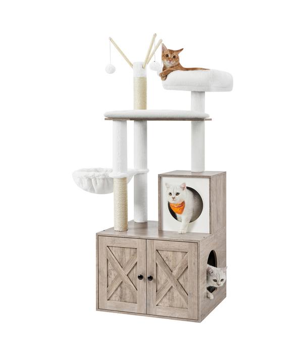 Feandrea Kratzbaum mit Katzenklo-Schrank, ca.