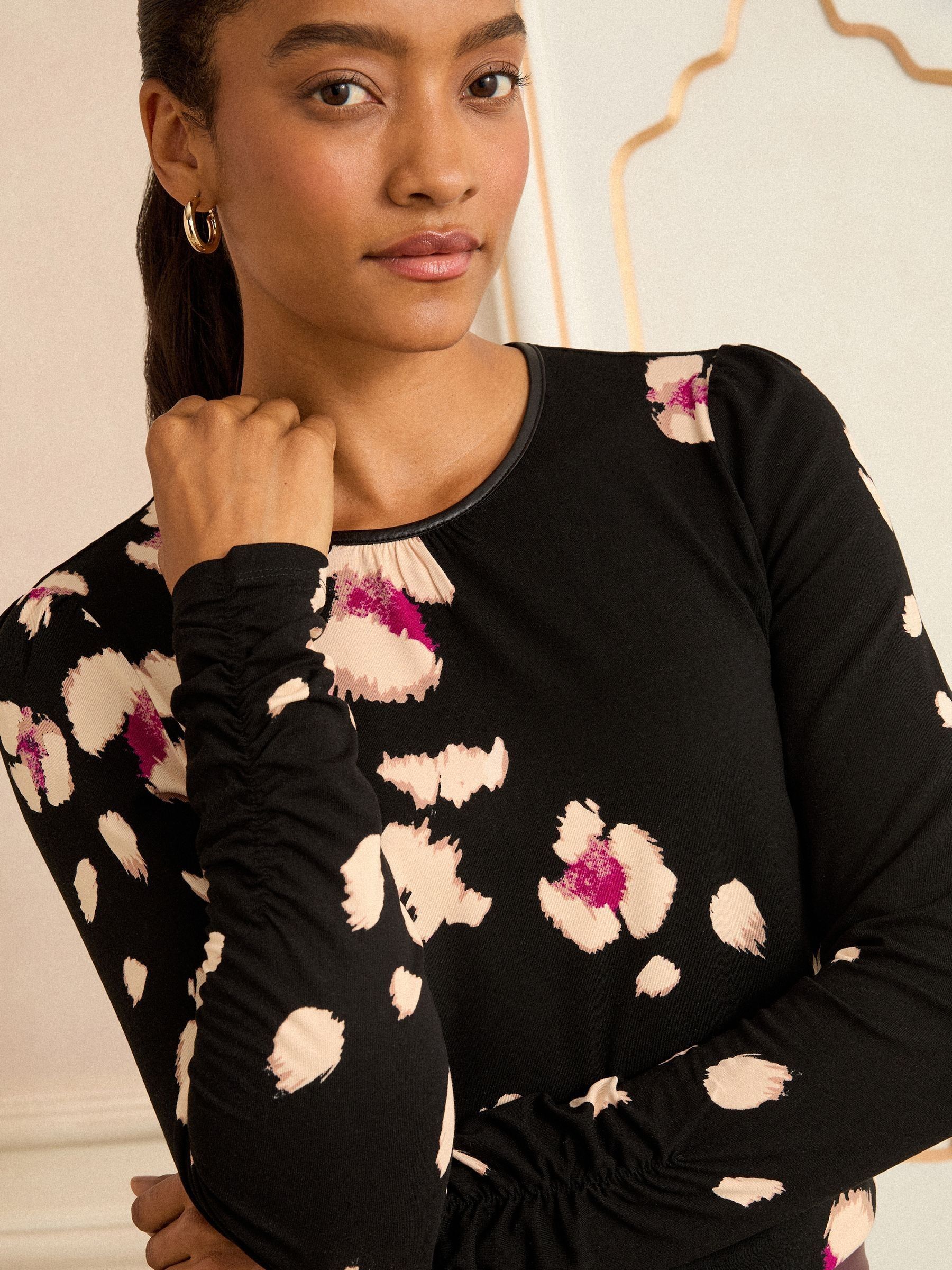 Black Placement Animal - Love & Roses - Jersey top met lange mouwen