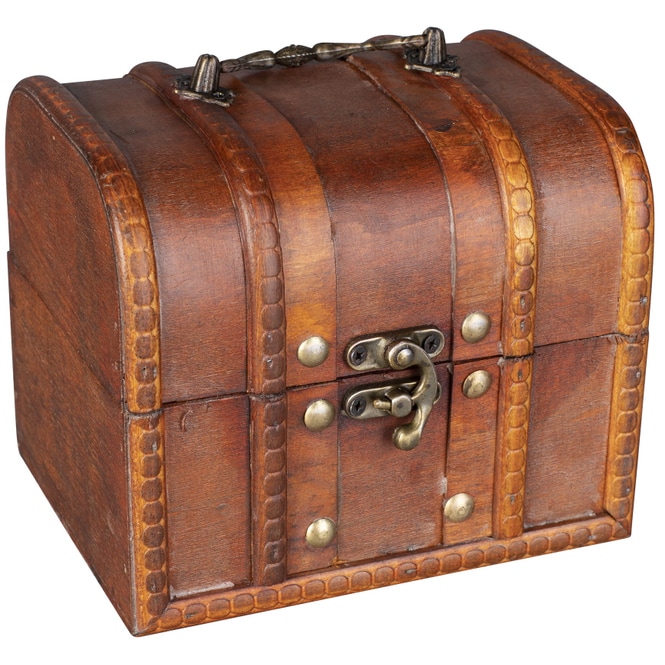 Truhe - aus Holz - 15 x 13 x 12,5 cm