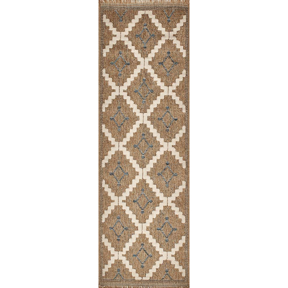Tapis intérieur extérieur aspect jute bleu tulum 9041 170 x 120 cm