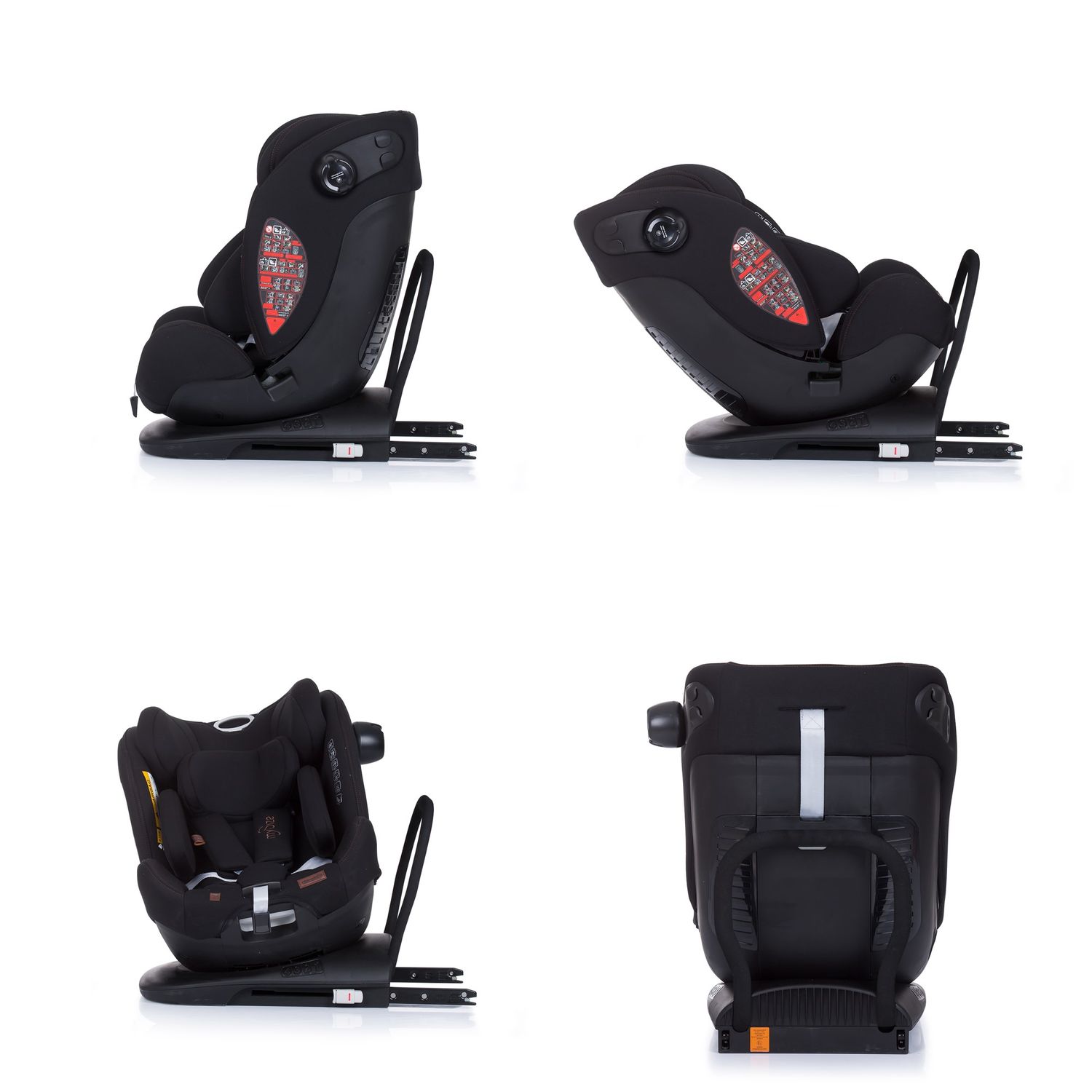 Chipolino Kindersitz i-Size My Size (40 - 150 cm) Isofix verstellbar SPS Reboard schwarz