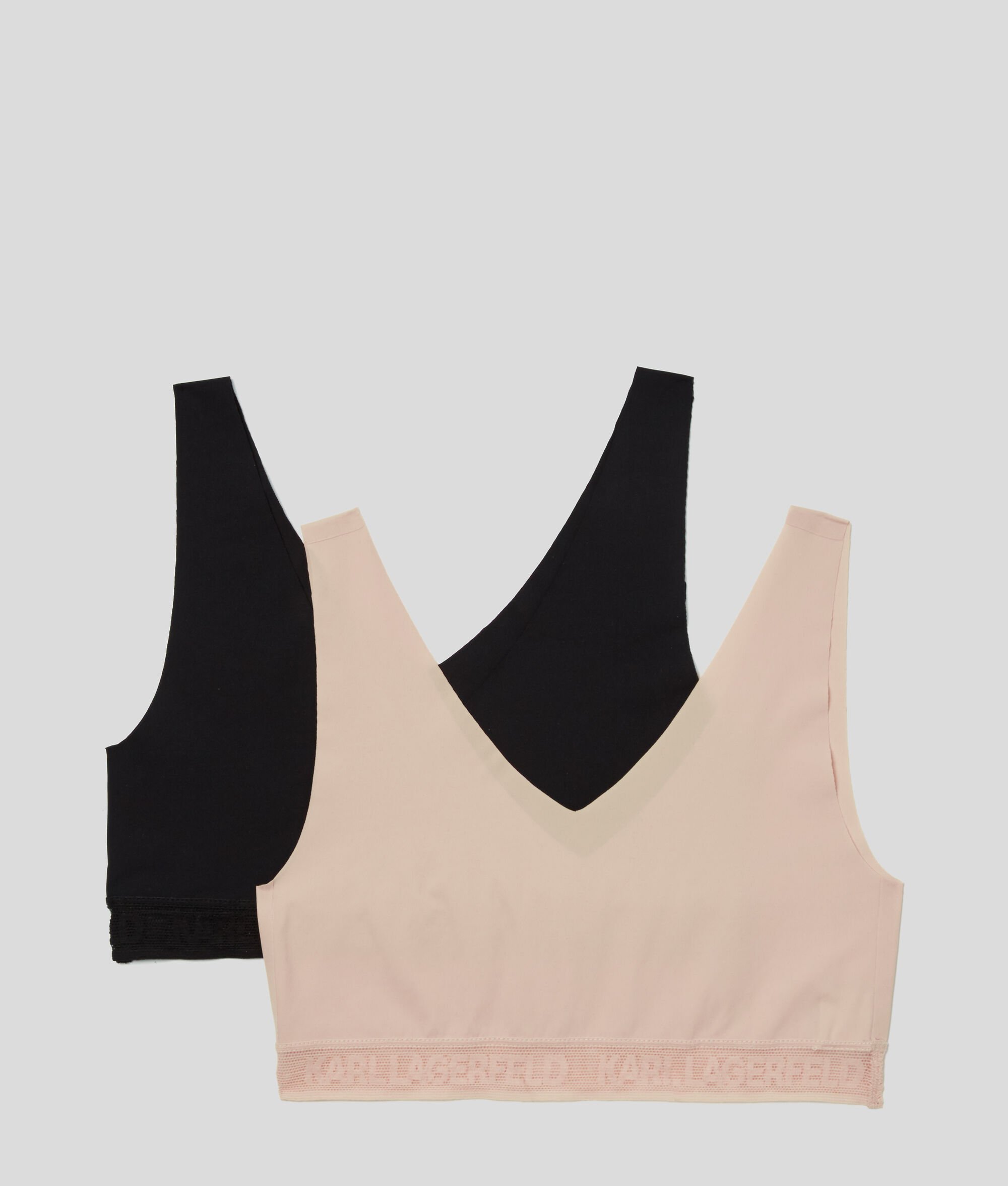 BRALETTES ULTRA-LÉGÈRES ORNÉES DU LOGO KARL - LOT DE 2