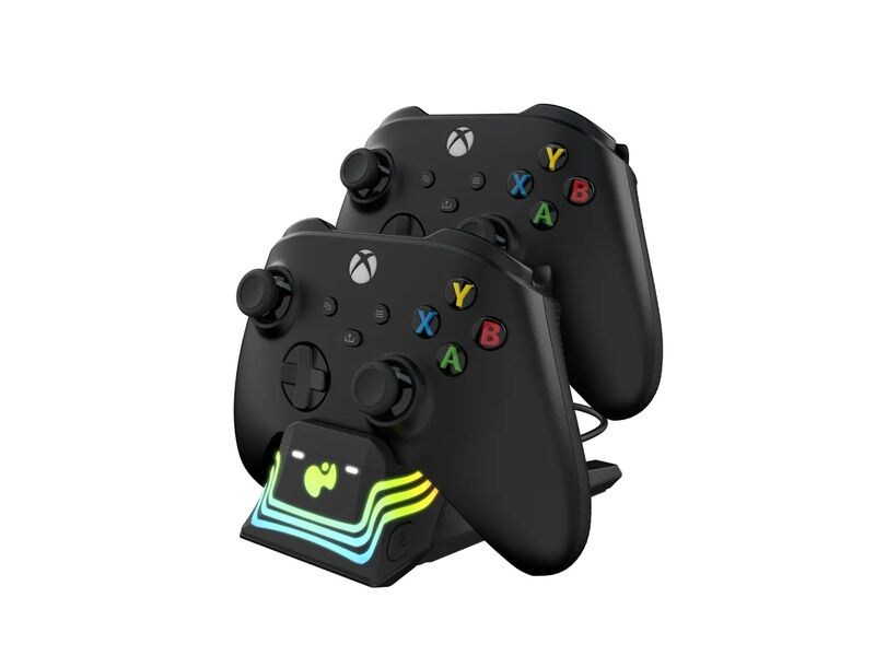 PDP Ladestation Afterglow Wave Dual Charge Ladestation für die Xbox Wireless Controller mit RGB-Beleuchtung