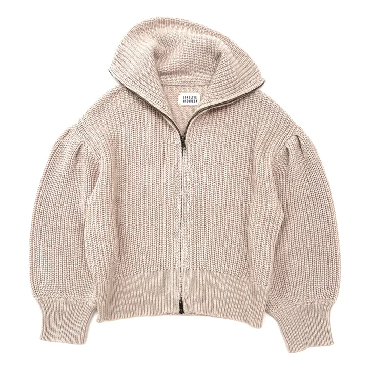 Longlivethequeen Cardigan Zippé | Ecru
