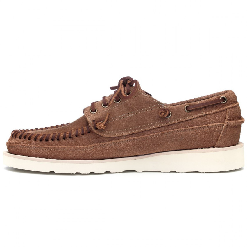 KEUKA Beige Camel-Mocassin en daim pour homme
