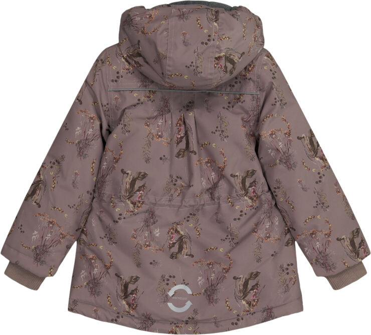 Mikk-Line Polyester Girls Jacket - Aop Floral Twilight mauve