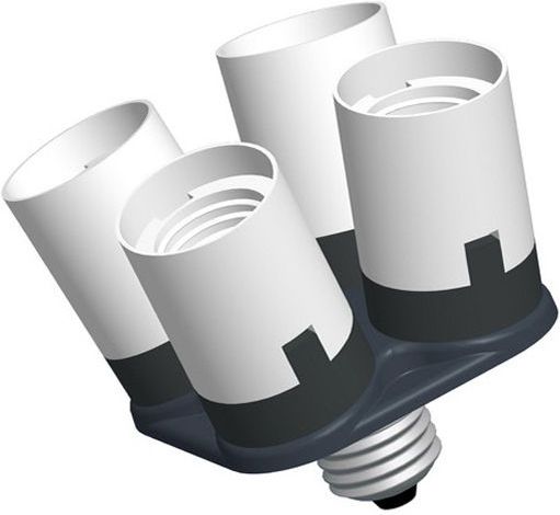 Falcon Eyes - Lamphouder AD-4E27 - Voor 4 Lampen - E27 Fitting