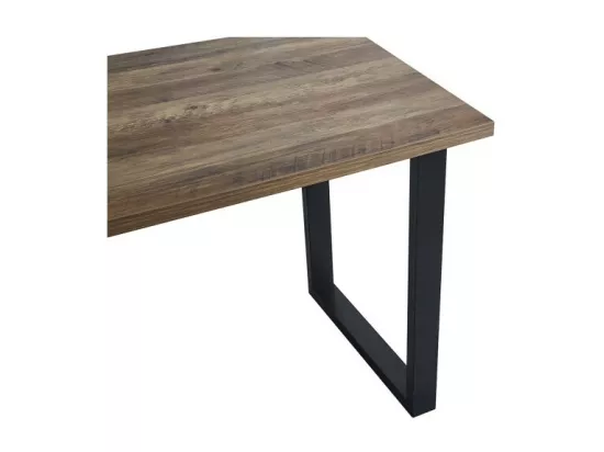 Table à manger haute EDWAR longueur 180cm en décor mango, idéal pour une salle à manger conviviale