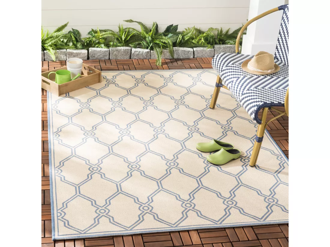 Tapis Cream & Blue 79 X 152 cm - Nerano