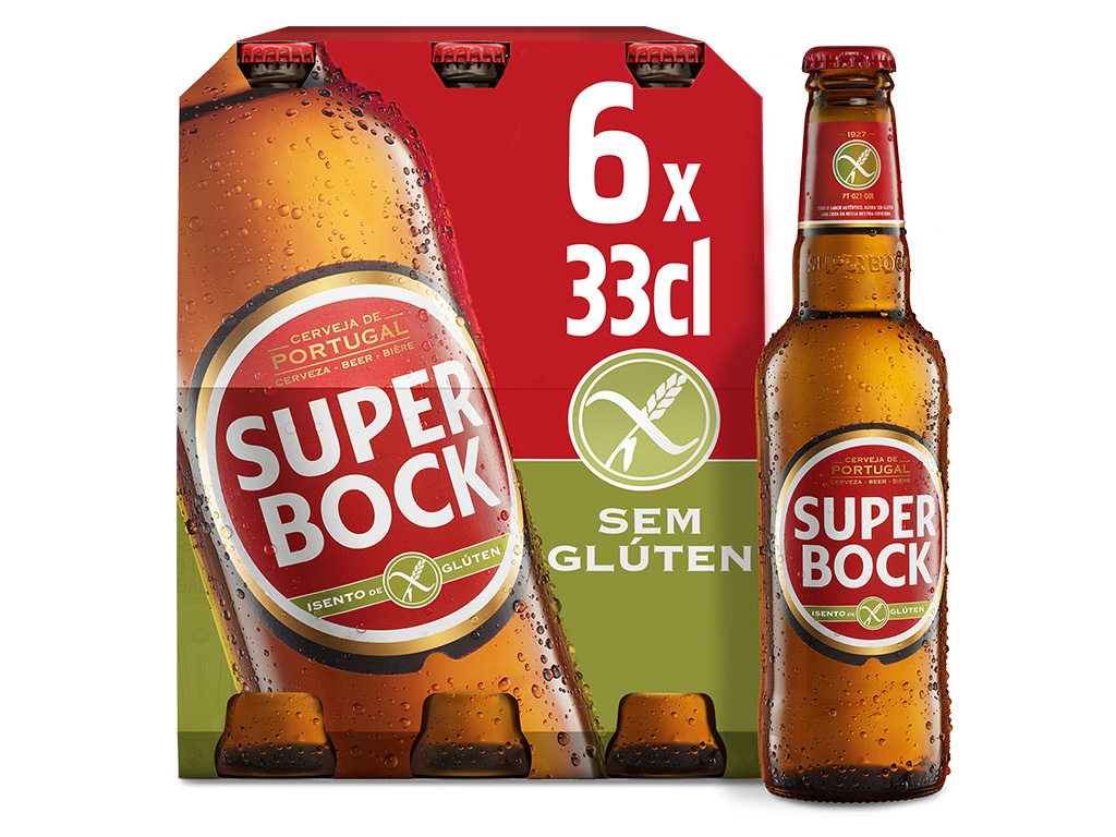 CERVEJA SUPER BOCK SEM GLÚTEN 6X0.33L
