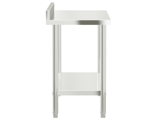 VIDAXL - Mobilier de cuisine Table de travail de cuisine avec dosseret 110x55x93 cm inox