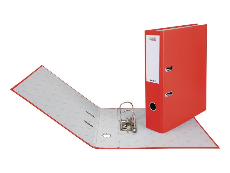 Biella Bundesordner A4 7 cm, Rot Mit Hebelmechanik Strong und mit Druck-Niederhalter