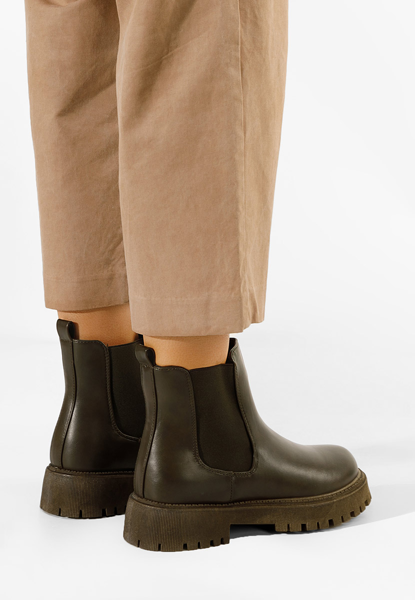 Bottines femme vert Stellia