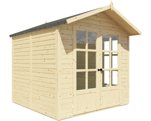 Bertilo Melrose tuinhuis met vloer, 214 x 246 cm, natuurlijke afwerking