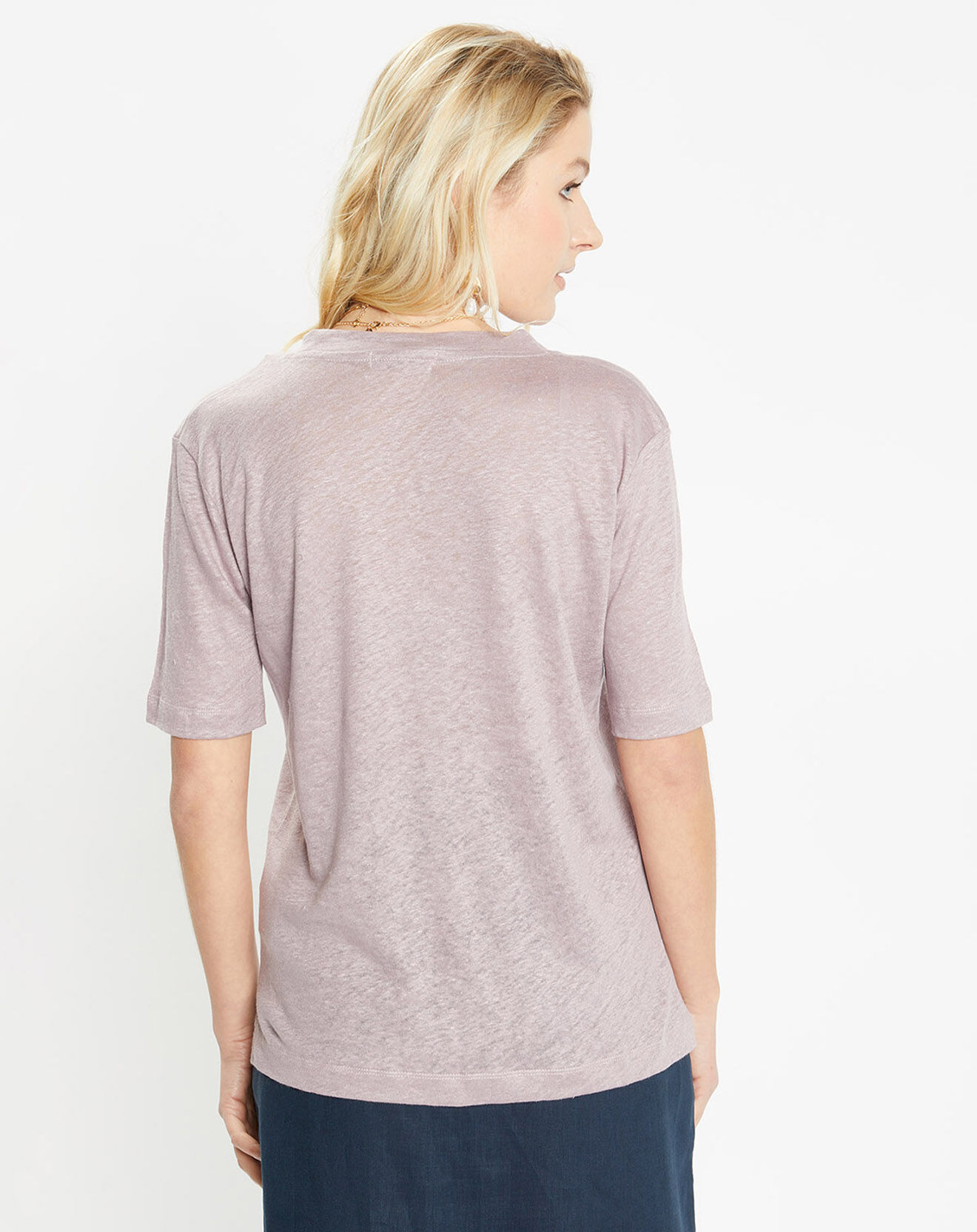 Jodhpur T-Shirt 100% Lin Matari violet parme
