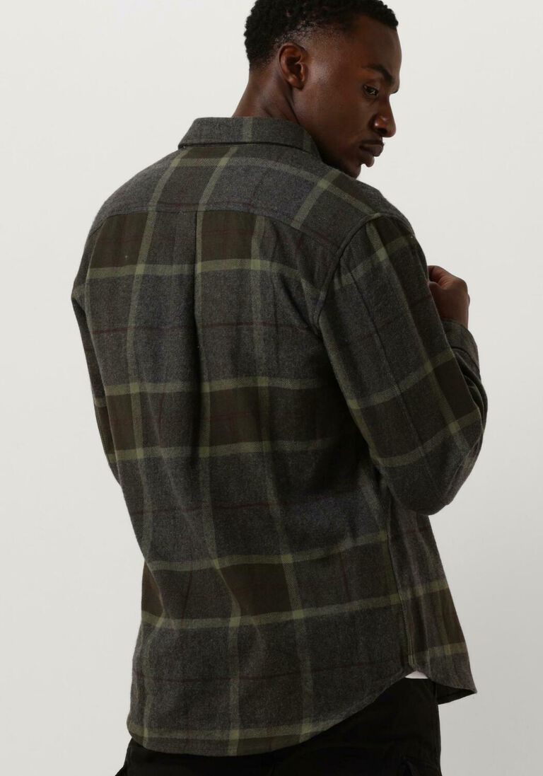 ANERKJENDT donkergrijze anerkjendt casual overhemd akleif brushed check