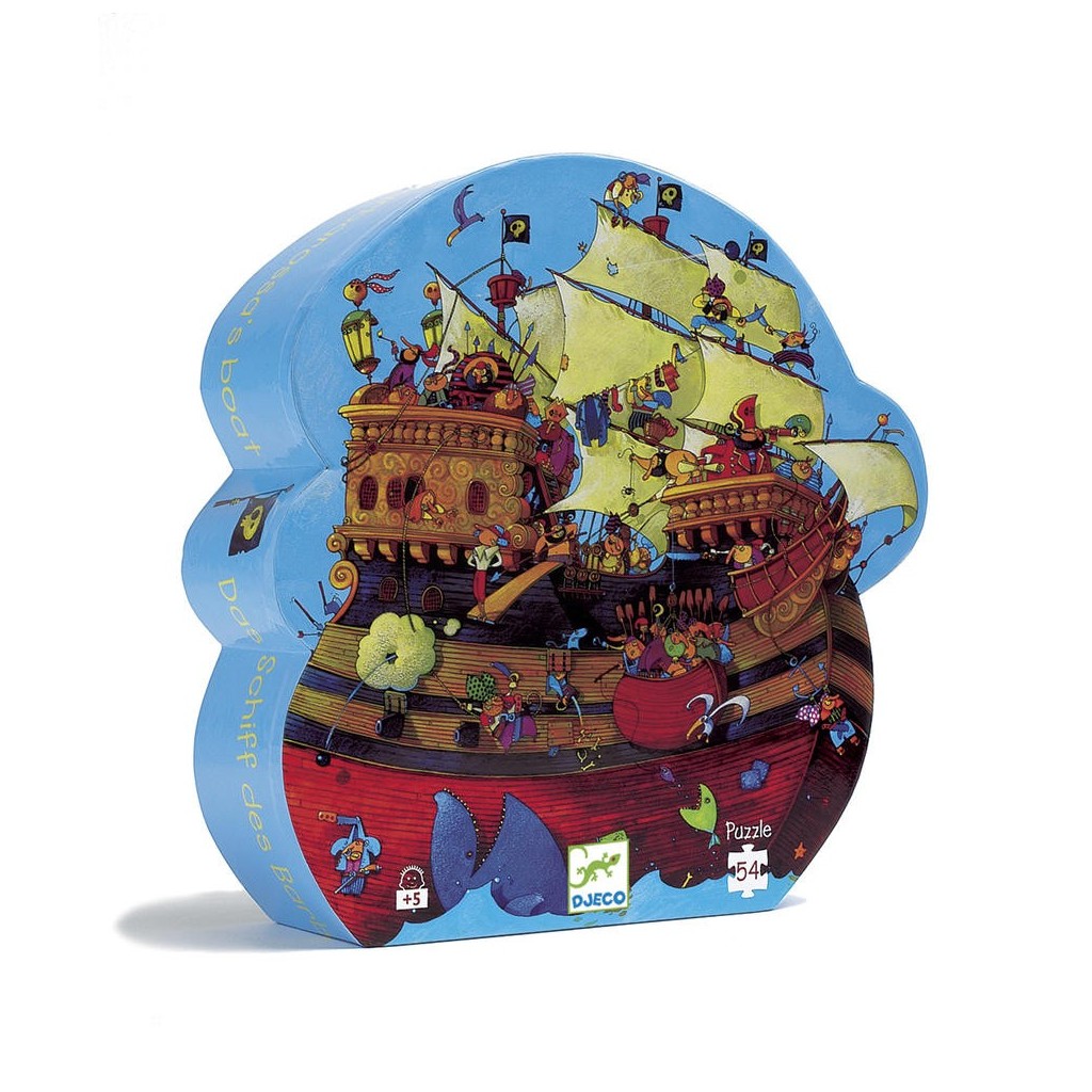 Puzzle silhouette - Le bateau de Barberousse- 54 pièces