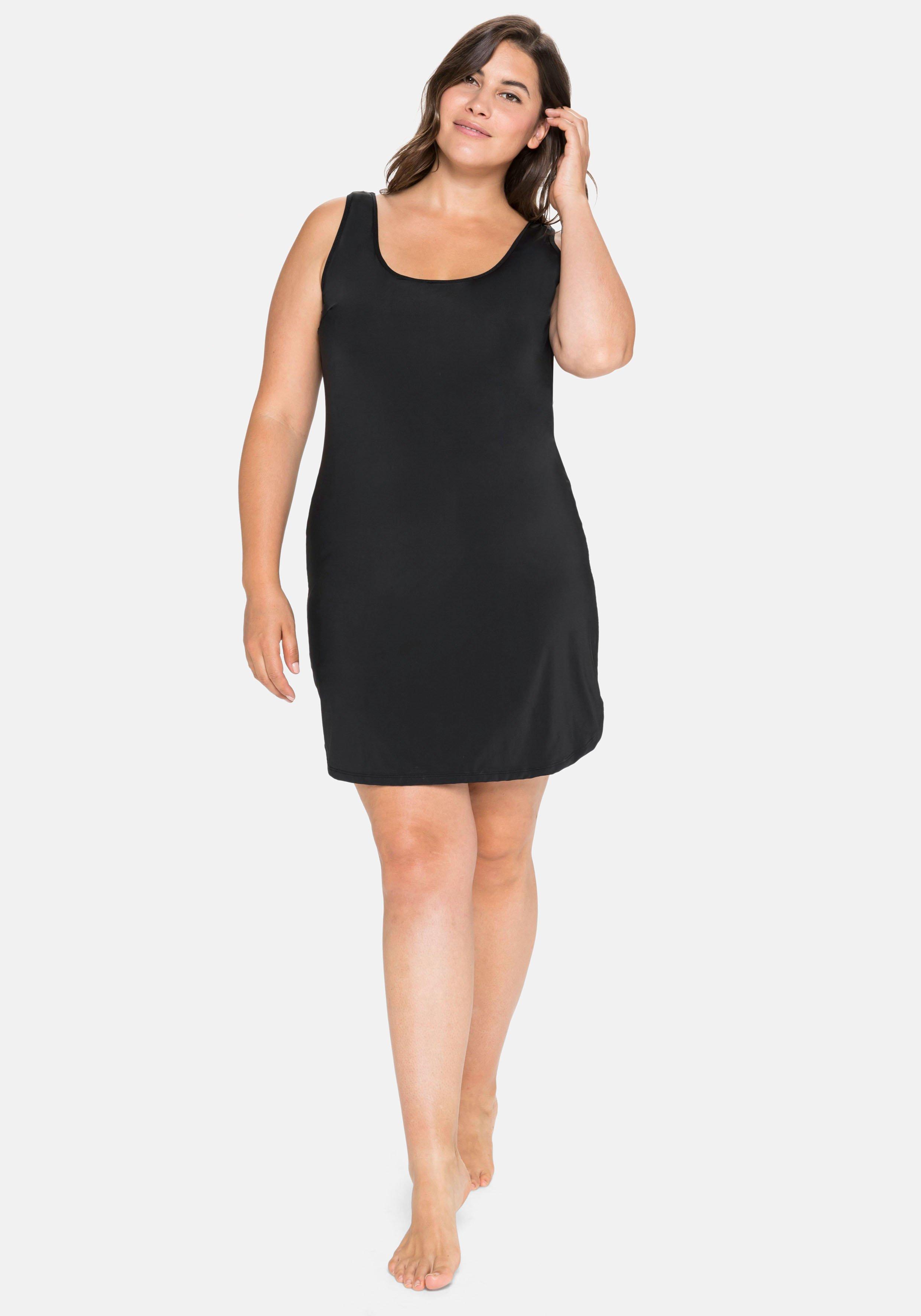 Unterkleid mit gerundetem Saum, elastische Qualität