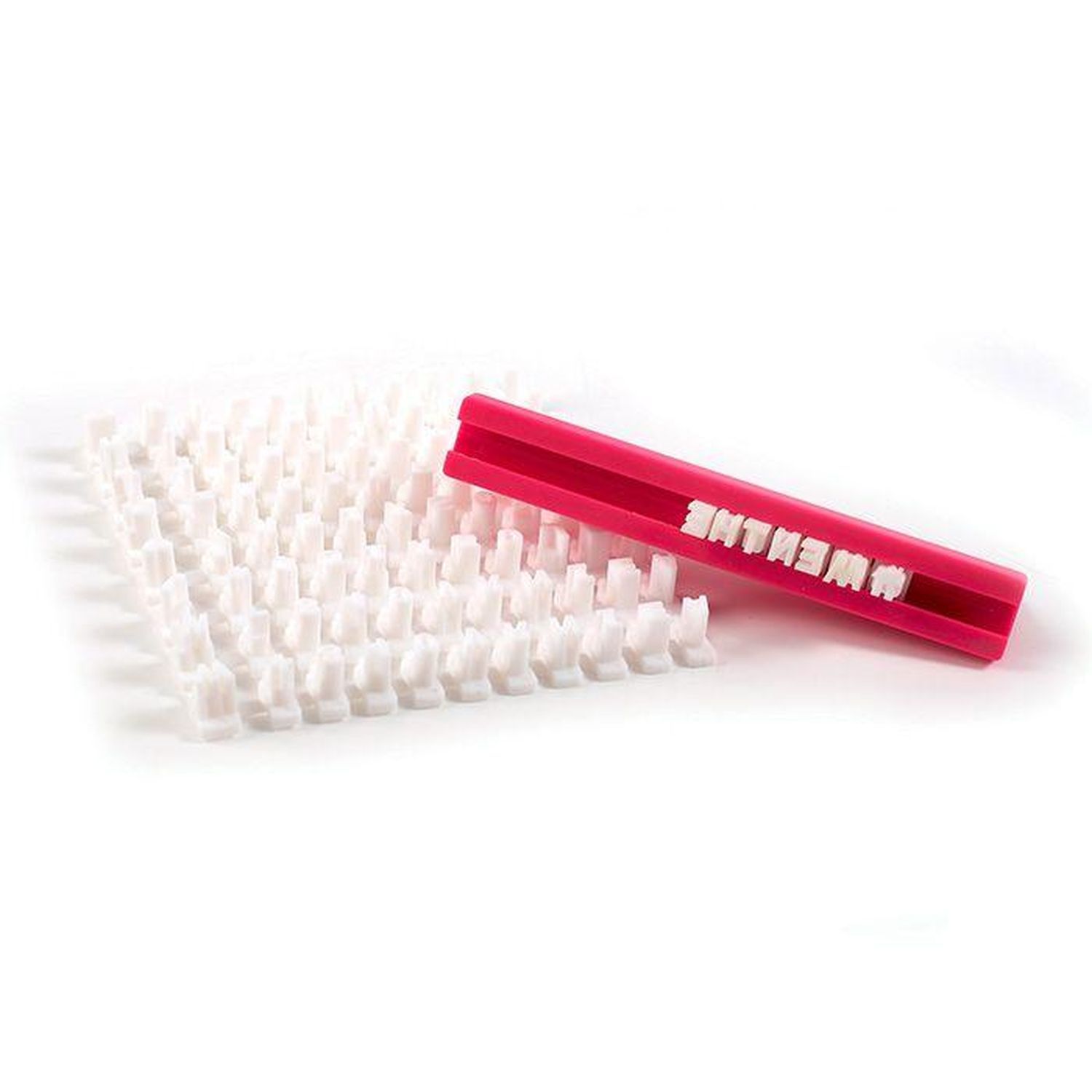 2 réglettes tampon alphabet pour pâte polymère