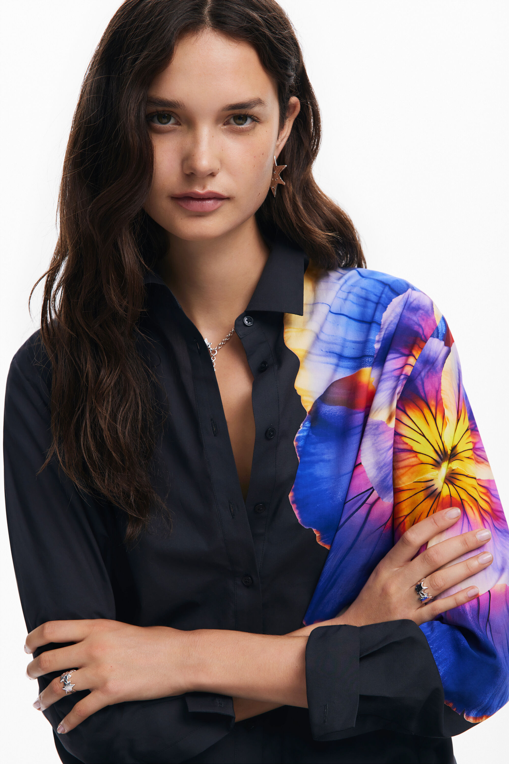 Vestido camisero flores M. Christian Lacroix