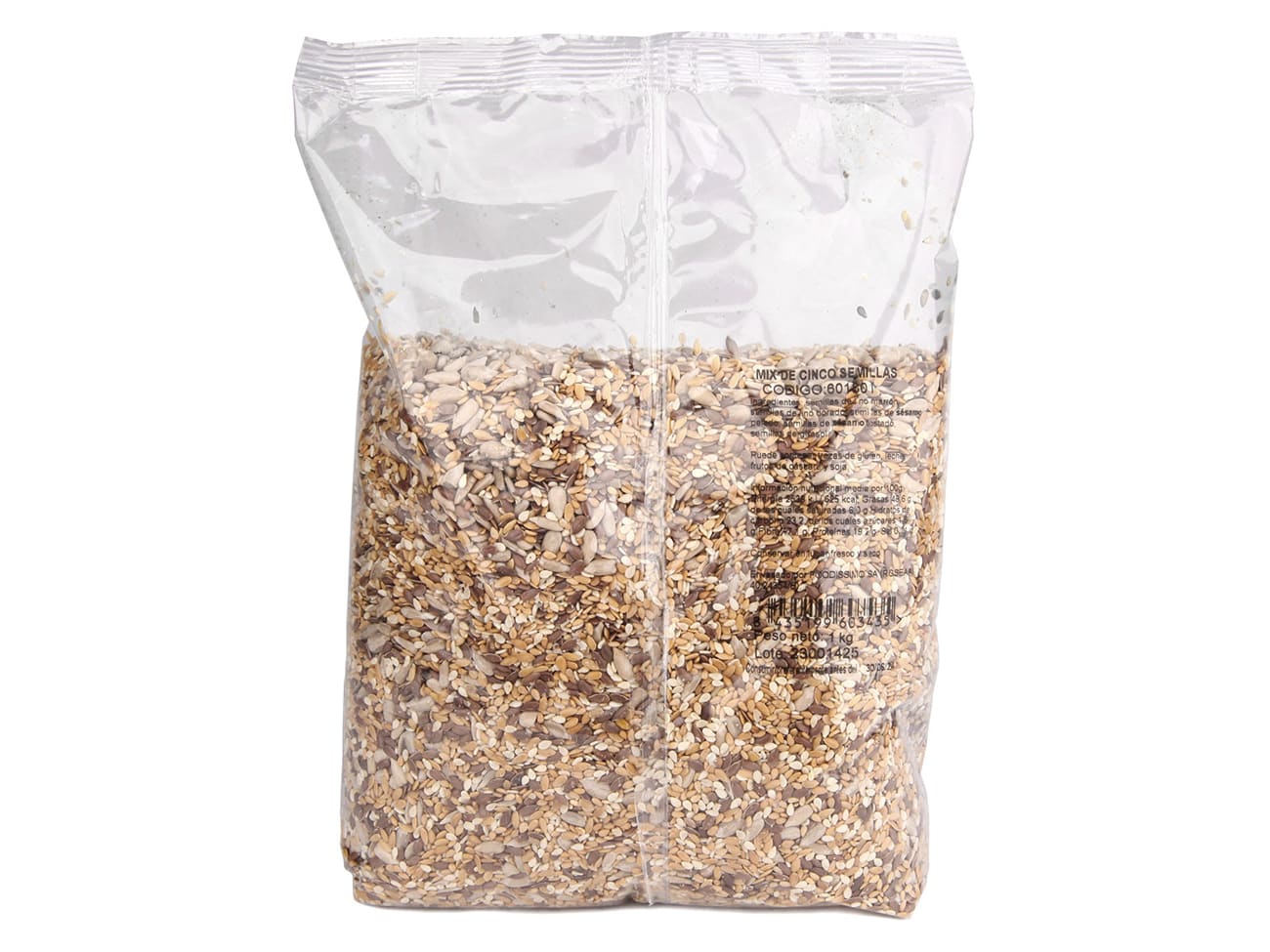 Mélange 5 graines - Sésame, lin, tournesol - 1 kg - Ingredissimo