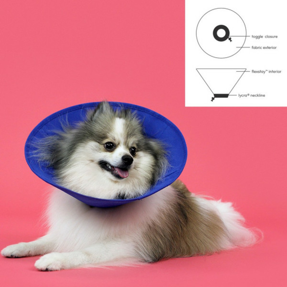 Collier de protection isabelino pour chiens ez soft bleu (9-25 cm)