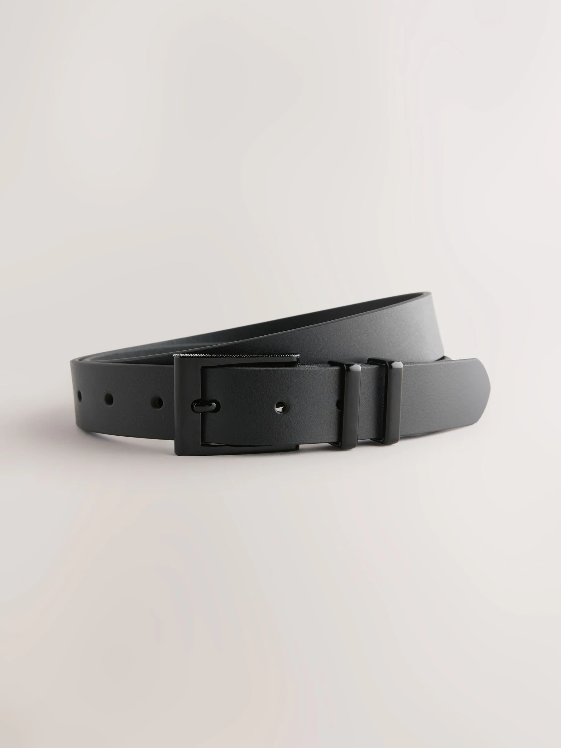 Zwart - Geklede leren riem
