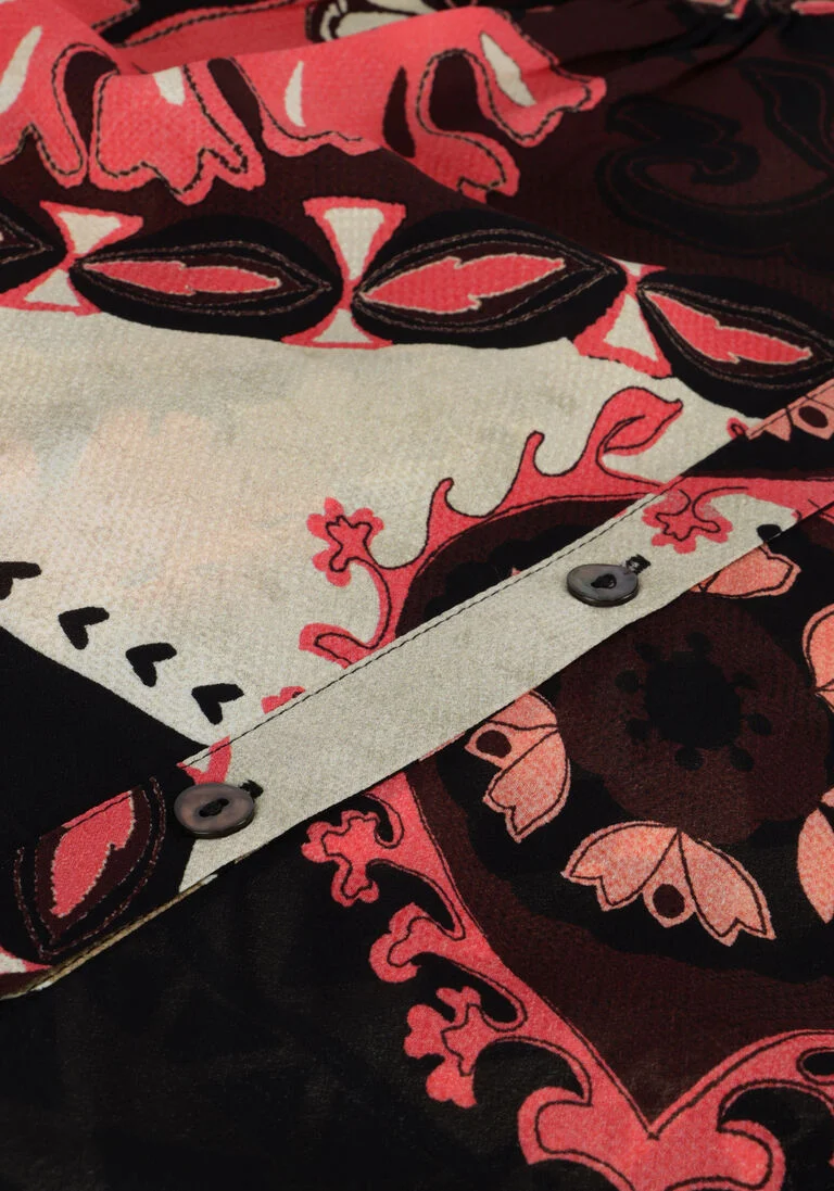 SUMMUM zwarte summum blouse top scarf print