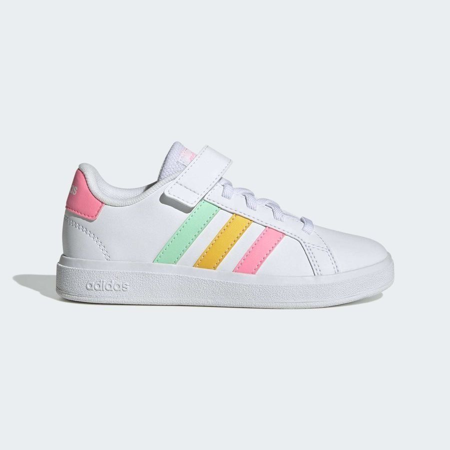 Adidas Chaussure à lacets élastiques et bride sur le dessus Grand Court Court