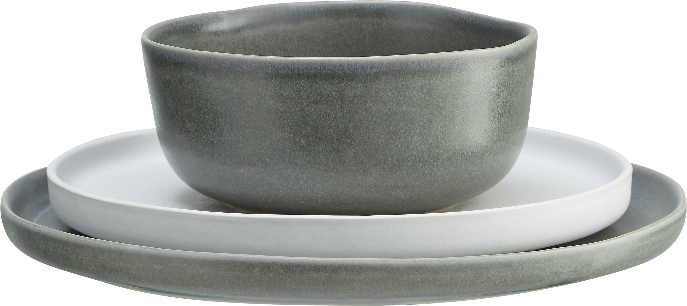 ALCOA Speiseteller - Grau / H: 2.0 cm