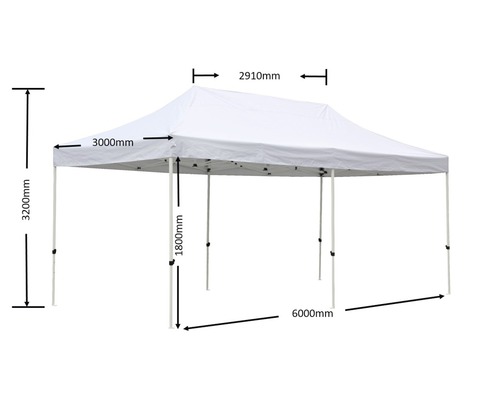 Vouwpaviljoen Garden Place Ann 3x6 m polyester wit