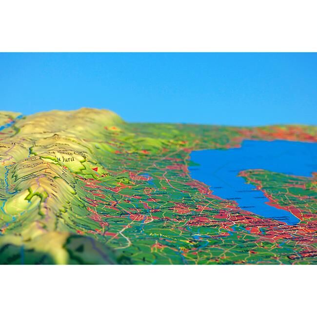 3D MAP - RELIEF JURA ET LEMAN 61X41