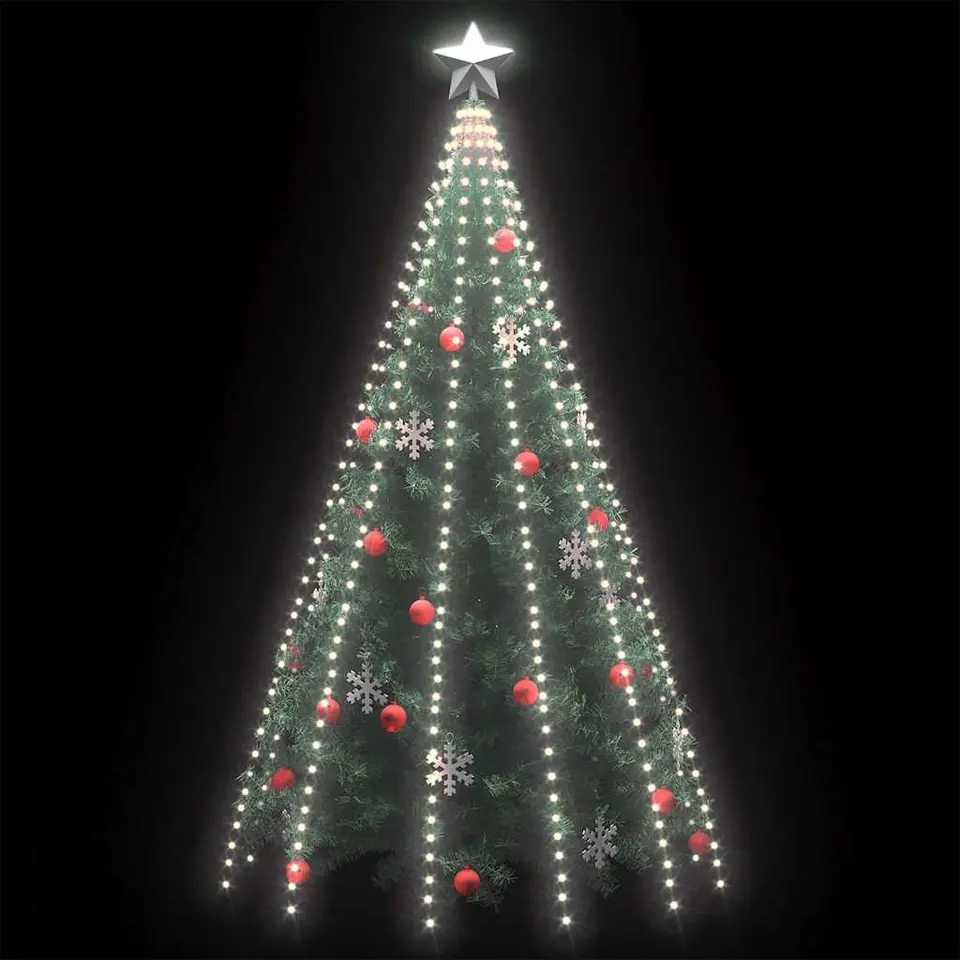 vidaXL - Boomverlichting - Wit - PVC - 500 cm