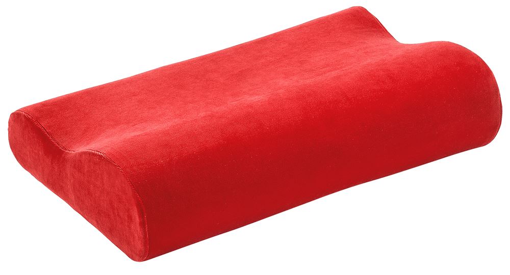 ELSA Nackenkissen<br>1 Stück, 50x11cm, inklusiv Veloursbezug rot