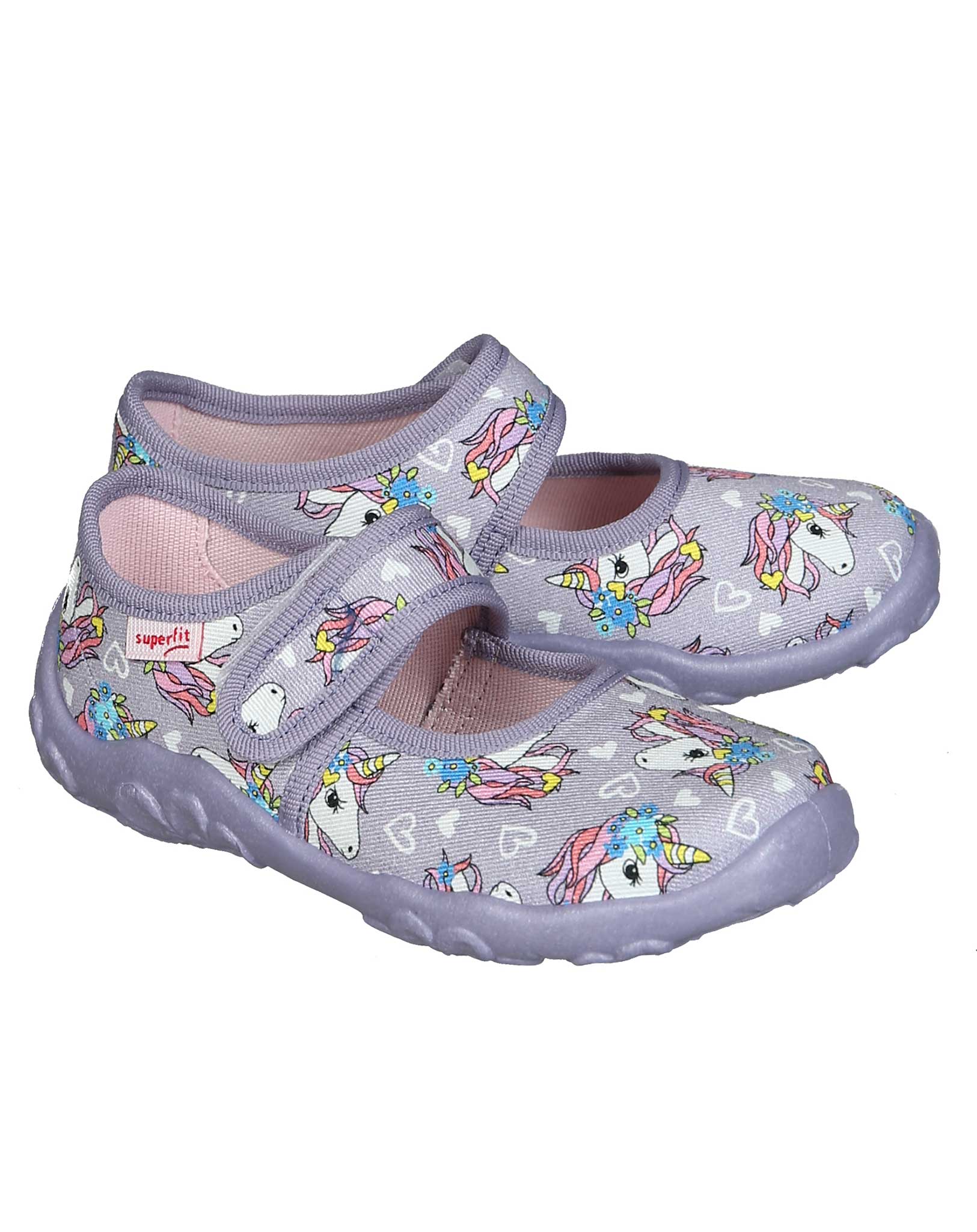 Klett-Hausschuhe UNICORNS in lila