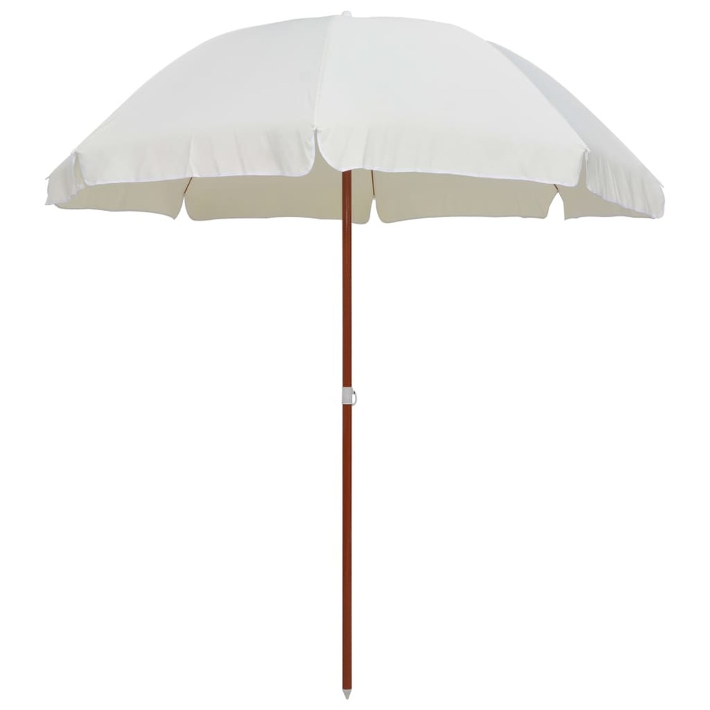 Parasol avec mât en acier 240 cm sable