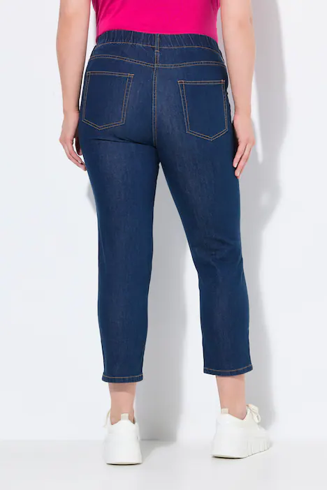 7/8-Jeggings Sienna, Elastikbund, schmales Bein, blue denim