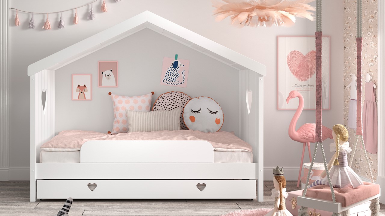 Slaaplade Amori huisbed wit