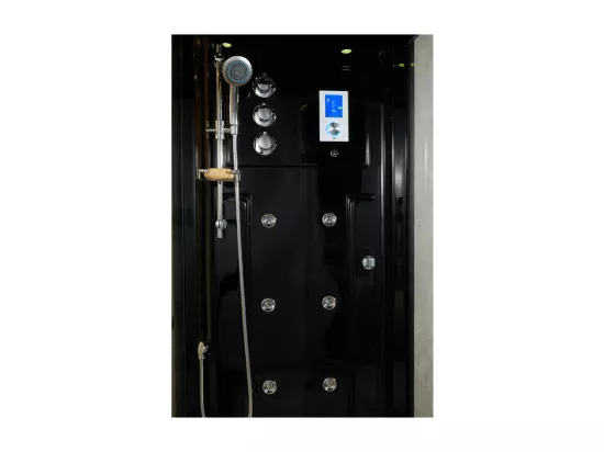 Combi Sauna Douche Hammam Boreal® SH180-D Black droite